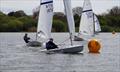 Dave Borrett leads Giles Therkelson-Smith during the Streaker North Sails Northern Paddle at Hornsea