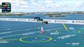 Spain comes into Gate 2 from the left hand side of the course, while New Zealand and Australia took the opposite  - SailGP Bermuda - May 2024