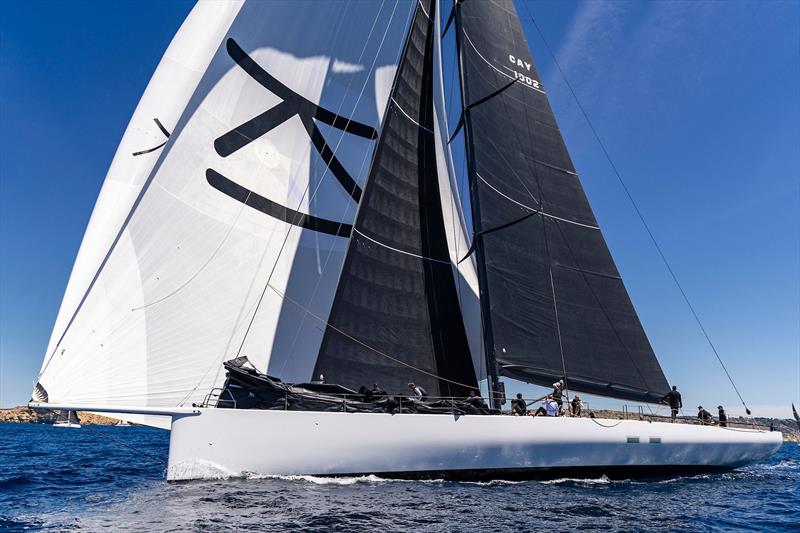 David M Leuschen and Chris Flowers' Wallycento Galateia, en route to her third PalmaVela victory photo copyright Nico Martinez / PalmaVela2024 taken at  and featuring the Maxi class