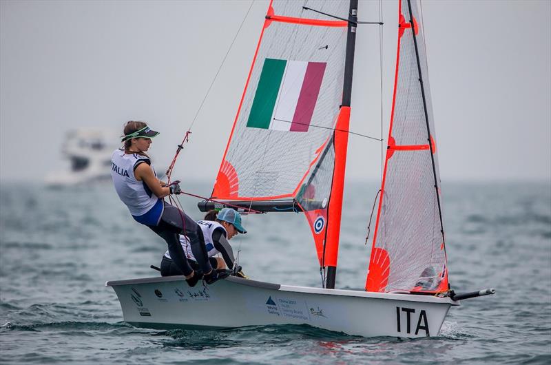 Undefeated Italians Porro and Leoni at the Youth Sailing World Championships 2017 in Sanya photo copyright Jesus Renedo / Sailing Energy / World Sailing taken at  and featuring the 29er class