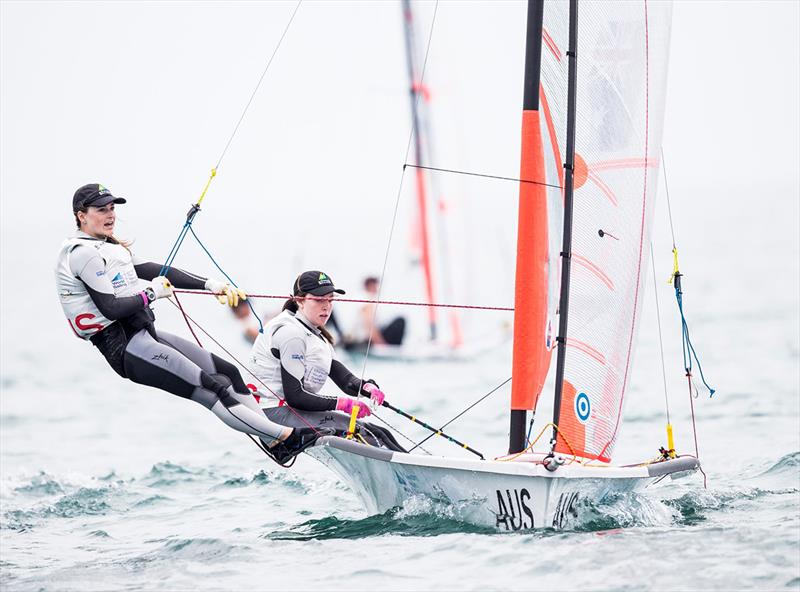 Jasmin Galbraith and Chloe Fisher - 2017 Youth Sailing World Championships photo copyright Tomas Moya / Sailing Energy taken at  and featuring the 29er class
