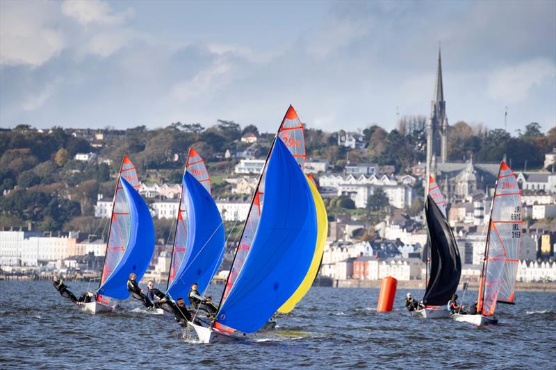 Investwise Irish Sailing Youth Nationals on Cork Harbour day 2 photo copyright David Branigan / Oceansport taken at Royal Cork Yacht Club and featuring the 29er class