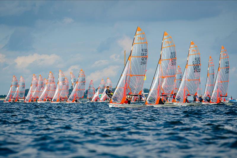 The 29er Euro Cup will see around 150 skiffs starting in four groups on two race courses photo copyright Sascha Klahn / Kieler Woche taken at Kieler Yacht Club and featuring the 29er class
