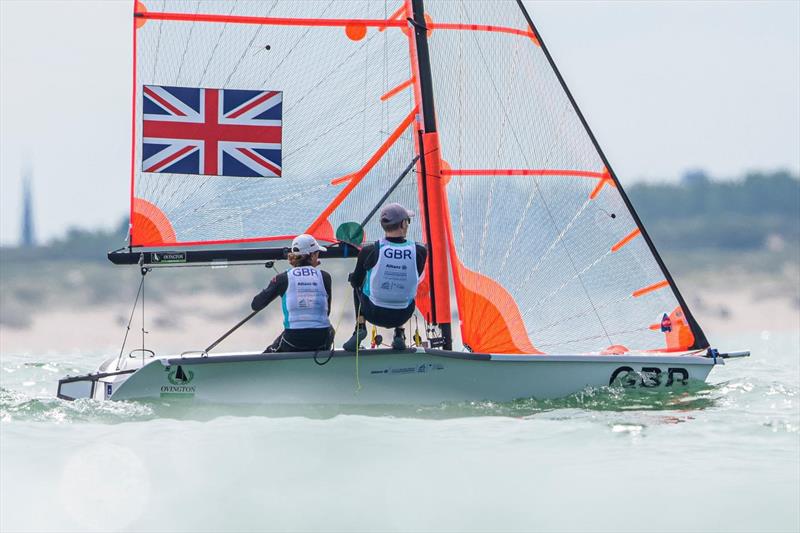 Silver for Santi Sesto Cosby and crew Leo Wilkinson in the 29er at the 2022 Allianz Youth World Sailing Championship photo copyright Sailing Energy / World Sailing taken at  and featuring the 29er class