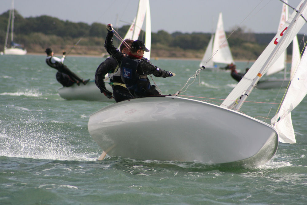 Action from the 420 open at Itchenor photo copyright Nick Bottomley taken at Itchenor Sailing Club and featuring the 420 class