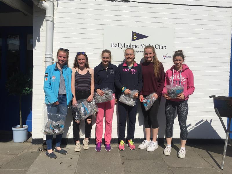 Top three crews in the 420 Ulsters at Ballyholme photo copyright Mark Mackey taken at Ballyholme Yacht Club and featuring the 420 class