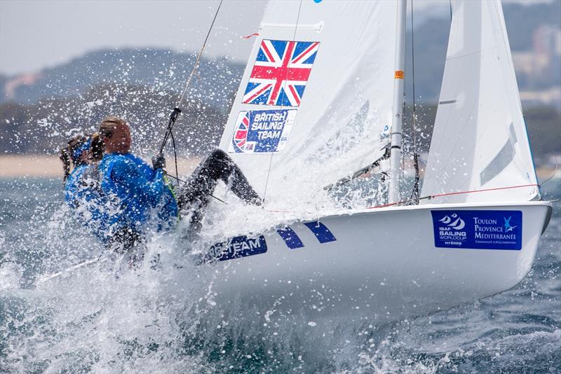 Hannah Mills & Saskia Clark during the Women's 470 medal race at ISAF Sailing World Cup Hyères photo copyright Richard Langdon / British Sailing Team taken at COYCH Hyeres and featuring the 470 class