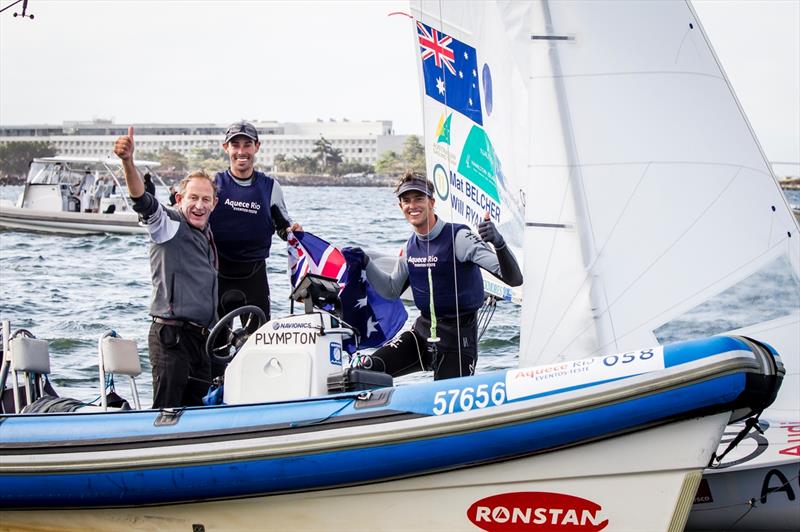 Men's 470 gold for Mat Belcher & Will Ryan at the Aquece Rio – International Sailing Regatta photo copyright Jesus Renedo / SailingEnergy / ISAF taken at  and featuring the 470 class