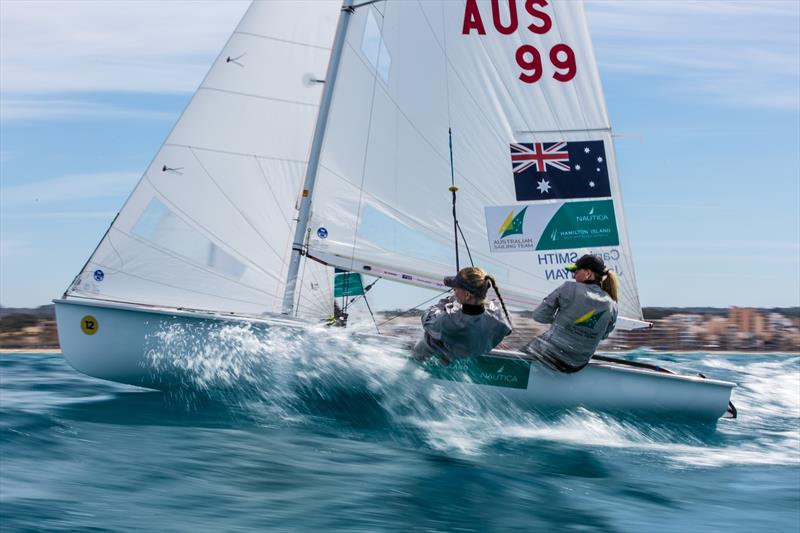 Carrie Smith & Jaime Ryan at the Trofeo Princesa Sofía IBEROSTAR photo copyright Beau Outteridge taken at Club Nàutic S'Arenal and featuring the 470 class