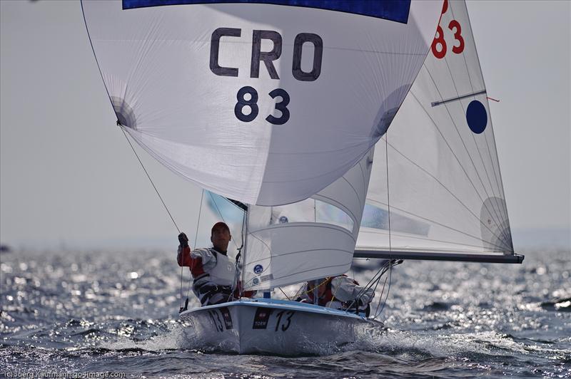 Action from the 470 World Championships photo copyright Jürg Kaufmann / www.go4image.com taken at  and featuring the 470 class