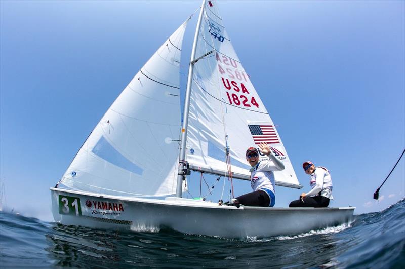 U.S. Women's 470 athletes, Emma and Carmen Cowles (Larchmont, N.Y.) - (left to right) - 2019 470 World Championships photo copyright Junichi Hira taken at  and featuring the 470 class