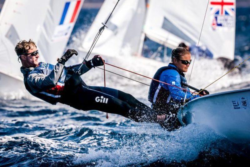 Louisa Nordstrom and Trevor Bornarth photo copyright Sailing Energy / FFVOILE taken at  and featuring the 470 class