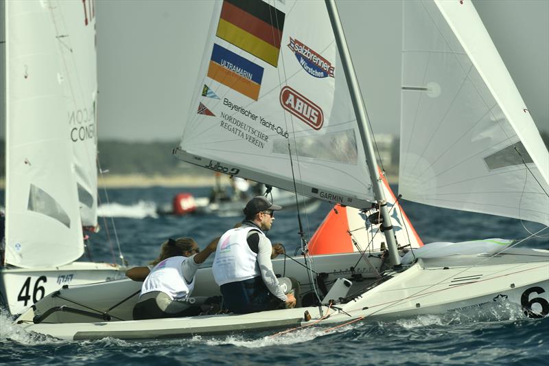 Wanser & Autenrieth lead after 470 Worlds at Sdot Yam, Israel day 1 photo copyright Amit Shisel / Int. 470 Class taken at Sdot Yam Sailing Club and featuring the 470 class