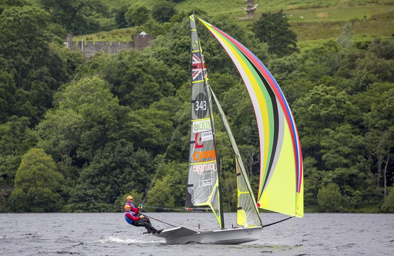 Matty Lyons and James Lyons win the Lord Birkett Memorial Trophy 2016 photo copyright Tim Olin taken at Ullswater Yacht Club and featuring the 49er class