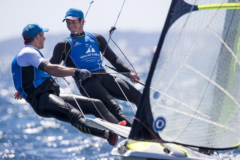 Dylan Fletcher & Stuart Bithell sail to 49er silver at World Cup Hyères photo copyright Richard Langdon / British Sailing Team taken at COYCH Hyeres and featuring the 49er class