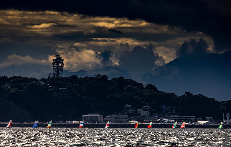 The opening 49er races at the Tokyo 2020 Olympic Sailing Competition photo copyright Sailing Energy / World Sailing taken at  and featuring the 49er class