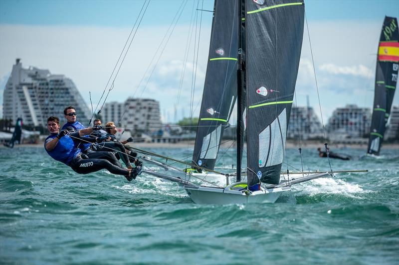 49er and 49erFX Europeans at La Grande Motte Day 1 - photo © YCGM / Didier Hillaire
