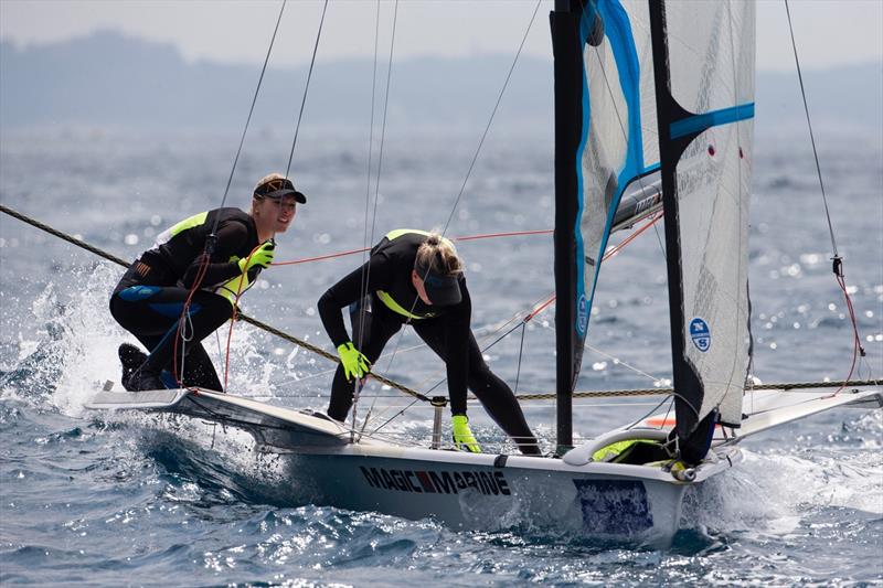 ISAF Sailing World Cup Hyères day 4 photo copyright Richard Langdon / Ocean Images taken at COYCH Hyeres and featuring the 49er FX class