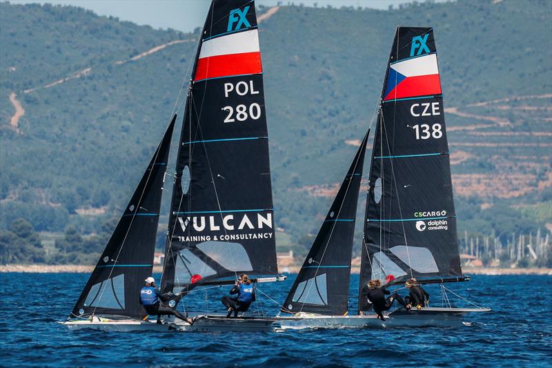 Last Chance Regatta at Hyères Day 5 photo copyright Sailing Energy / World Sailing taken at COYCH Hyeres and featuring the 49er FX class
