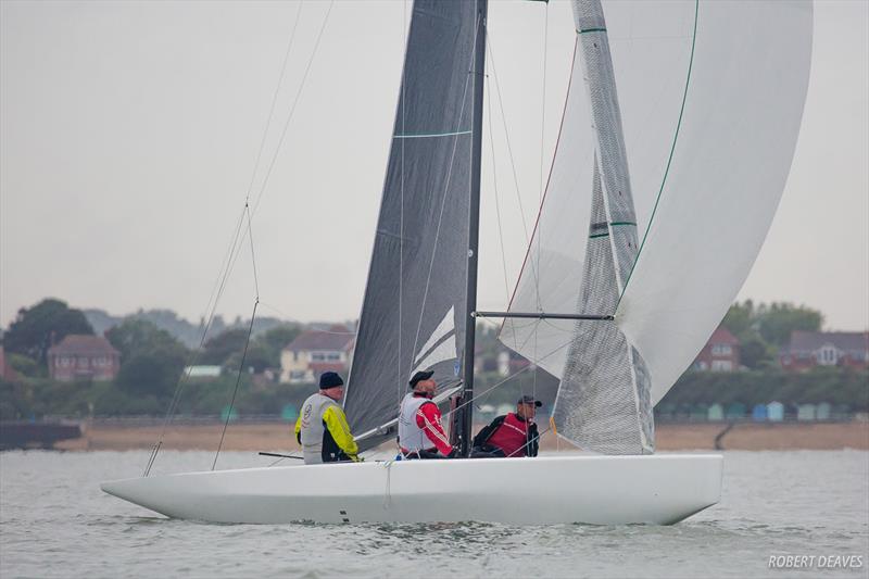 Marie-Françoise XIX on day 2 of the Scandinavian Gold Cup 2018 photo copyright Robert Deaves taken at Royal Yacht Squadron and featuring the 5.5m class