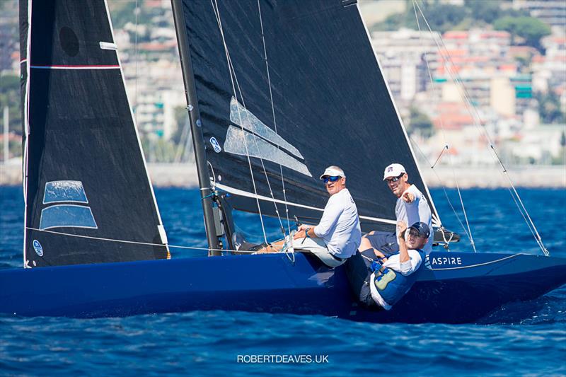 Aspire on day 1 of the 2020 5.5 European Championship photo copyright Robert Deaves taken at Yacht Club Sanremo and featuring the 5.5m class
