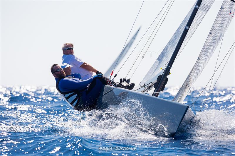 Black & White on day 2 of the 2020 5.5 European Championship photo copyright Robert Deaves taken at Yacht Club Sanremo and featuring the 5.5m class