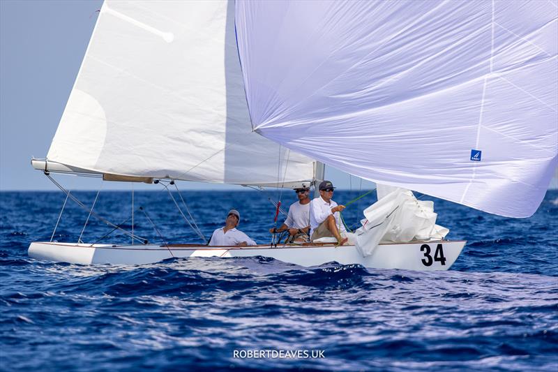 Manuela V - 2023 5.5 Metre World Championship, day 3 photo copyright Robert Deaves taken at Yacht Club Costa Smeralda and featuring the 5.5m class