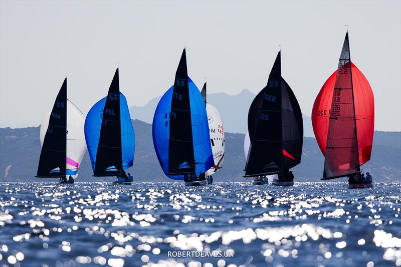 Race 6 - 2023 5.5 Metre World Championship, day 3 photo copyright Robert Deaves taken at Yacht Club Costa Smeralda and featuring the 5.5m class