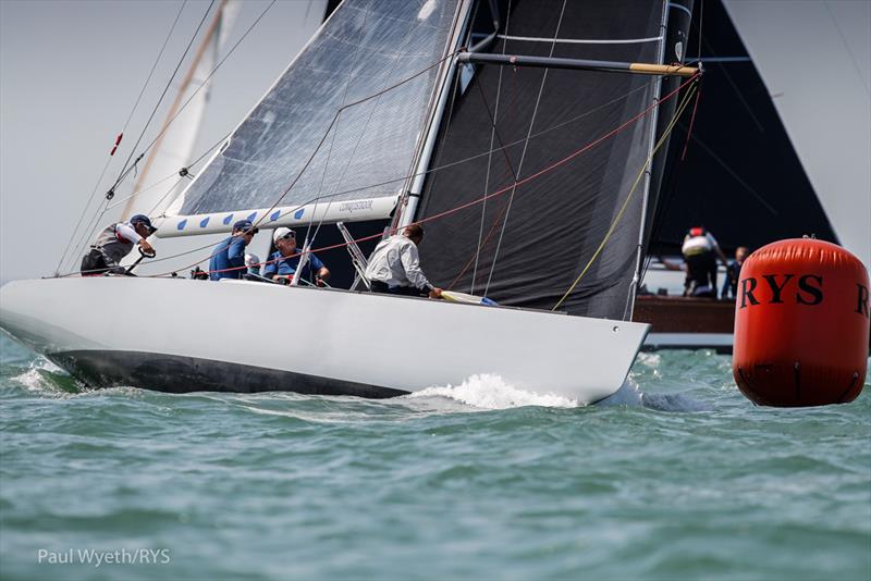 Conquistador in the 8 Metre World Championship 2019 photo copyright Paul Wyeth / www.pwpictures.com taken at Royal Yacht Squadron and featuring the 8m class