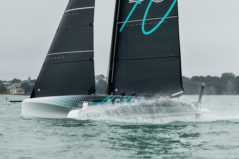 AC40 - Emirates Team New Zealand - Waitemata Harbour - September 30, 2022 photo copyright America's Cup/Adam Mustill taken at Royal New Zealand Yacht Squadron and featuring the AC40 class
