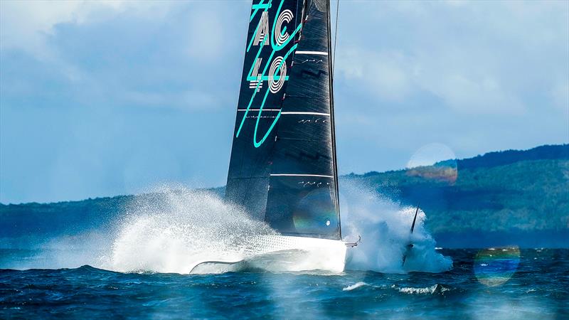 AC40 One Design - Emirates Team NZ - AC40 - October 19, 2022 - Auckland photo copyright Adam Mustill / America's Cup taken at Royal New Zealand Yacht Squadron and featuring the AC40 class