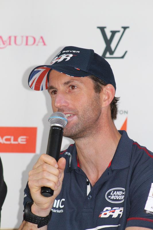 Sir Ben Ainslie during the Louis Vuitton America's Cup World Series Bermuda press conference photo copyright Suzi Melotti taken at  and featuring the AC45 class