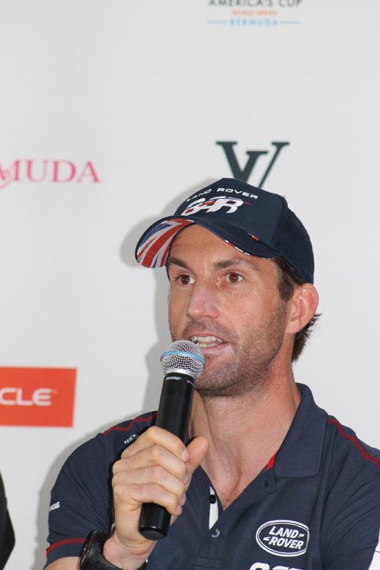 Sir Ben Ainslie during the Louis Vuitton America's Cup World Series Bermuda press conference photo copyright Suzi Melotti taken at  and featuring the AC45 class