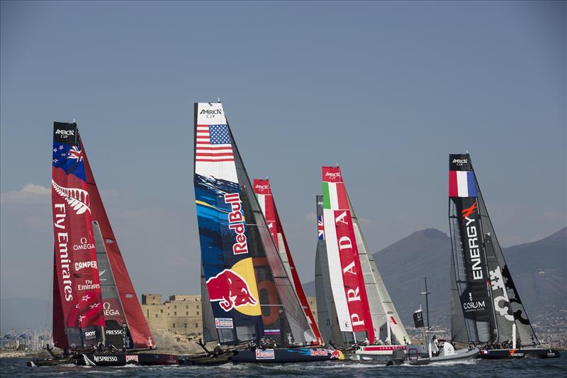 America's Cup World Series Naples day 1 photo copyright Mark Lloyd / www.lloydimages.com taken at  and featuring the AC45 class