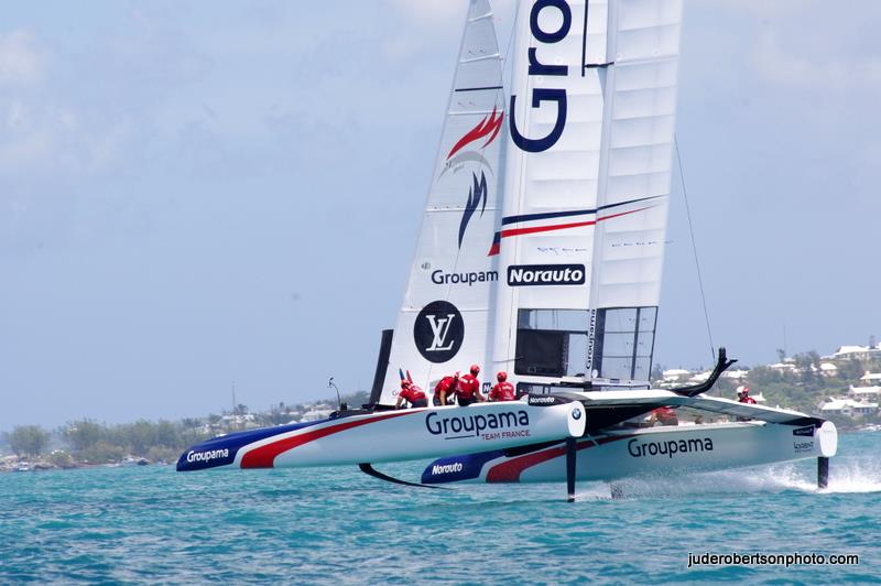 Groupama Team France on the opening day of the 35th America's Cup - photo © Jude Robertson / www.juderobertsonphoto.com