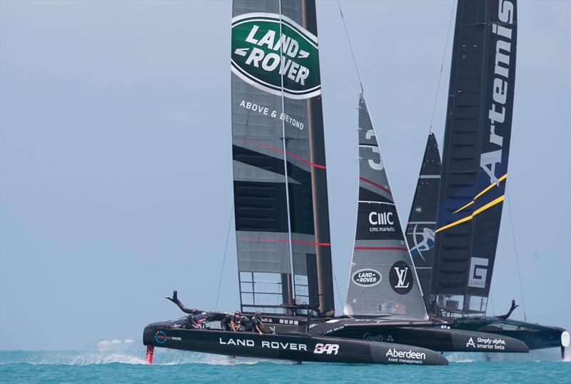 Land Rover BAR beat Artemis Racing on the first day of Round Robin 2 in the 35th America's Cup - photo © Lloyd Images