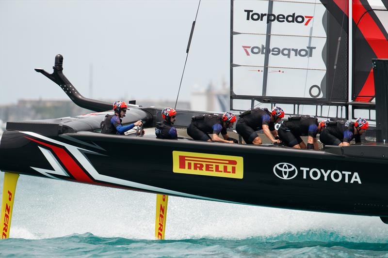 Emirates Team New Zealand beat SoftBank Team Japan on day 7 at the 35th America's Cup - photo © Richard Hodder