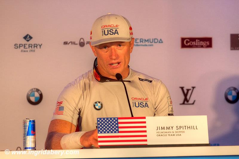 Jimmy Spithill after day 3 of the 35th America's Cup Match photo copyright Ingrid Abery / www.ingridabery.com taken at  and featuring the AC50 class