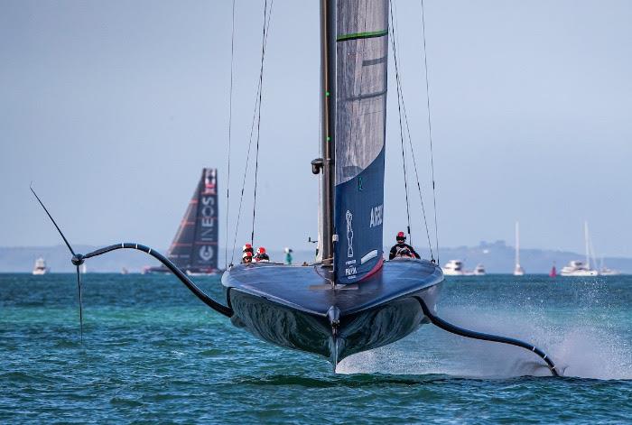 New York Yacht Club American Magic on day 3 of PRADA ACWS Auckland photo copyright Sailing Energy / American Magic taken at  and featuring the AC75 class