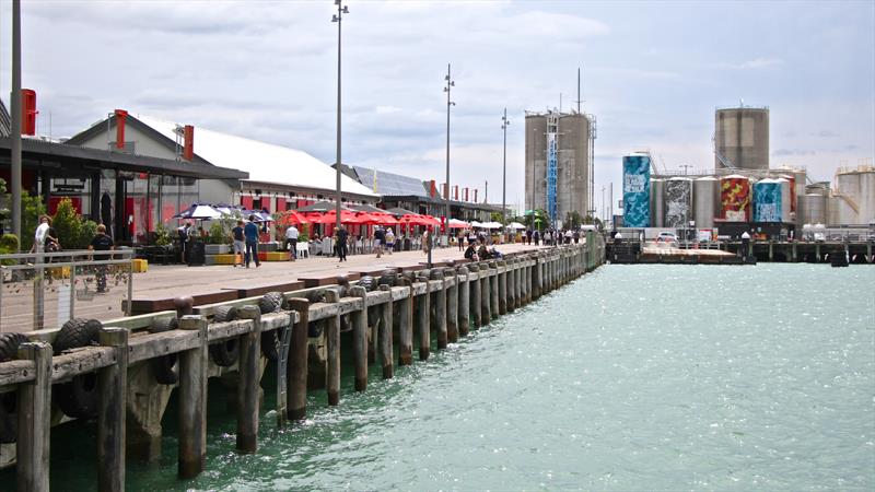 North Wharf looking to Wynyard Point - where animation shows J class berthed - Viaduct Basin base location option - America's Cup 2021 photo copyright Richard Gladwell taken at  and featuring the AC75 class