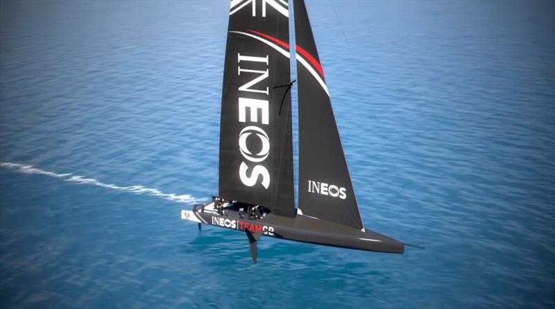 Graphic of INEOS Team GBR's AC75 photo copyright INEOS Team GBR taken at Royal Yacht Squadron and featuring the AC75 class