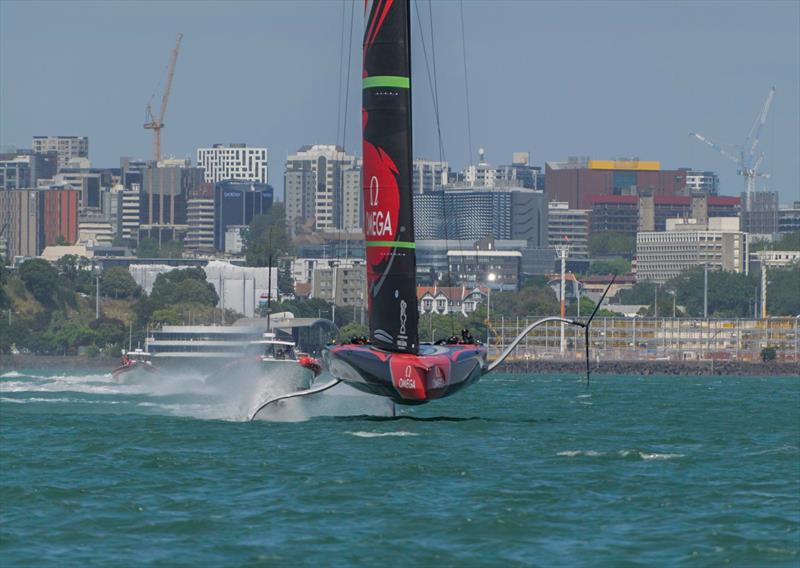 Emirates Team New Zealand - Waitemata Harbour - December 19, 2019 photo copyright Emirates Team New Zealand taken at Royal New Zealand Yacht Squadron and featuring the AC75 class