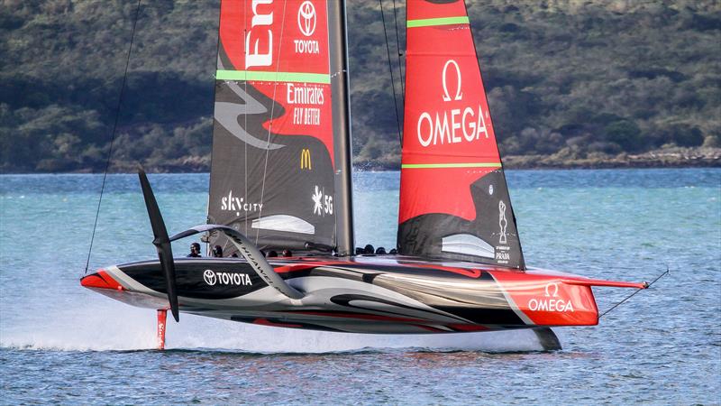 Te Aihe - AC75 - Emirates Team New Zealand - July 13, 2020 - Waitemata Harbour, Auckland, New Zealand photo copyright Richard Gladwell / Sail-World.com taken at Royal New Zealand Yacht Squadron and featuring the AC75 class