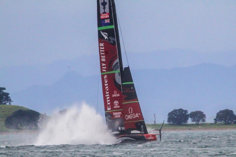 Te Aihe - AC75 - Emirates Team New Zealand - July 15, 2020 - Waitemata Harbour, Auckland, New Zealand photo copyright Richard Gladwell / Sail-World.com taken at Royal New Zealand Yacht Squadron and featuring the AC75 class