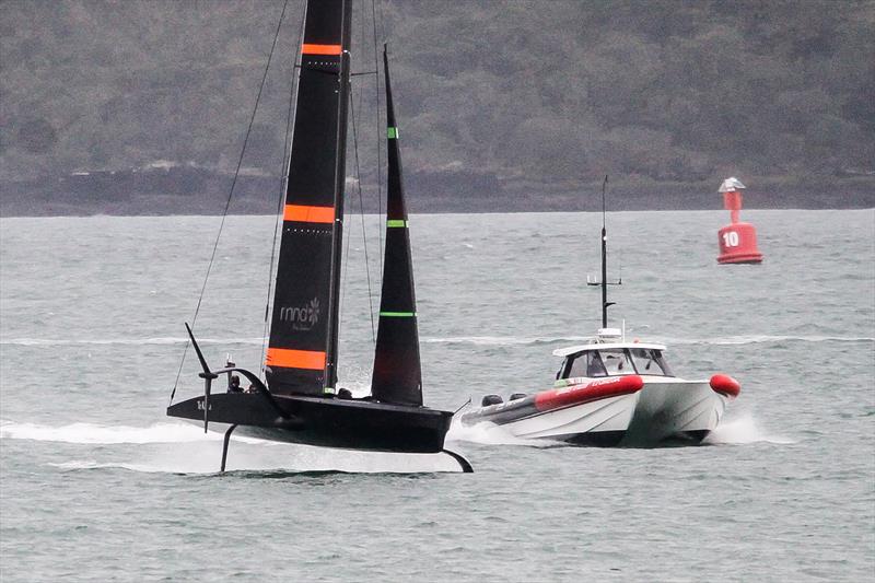 Emirates Team NZ's test boat Te Kahu  test sailing - July 21, 2020 - Waitemata Harbour photo copyright Richard Gladwell / Sail-World.com taken at Royal New Zealand Yacht Squadron and featuring the AC75 class