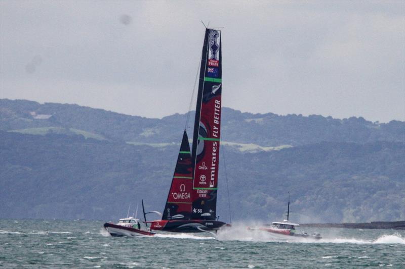 Emirates Team NZ - Te Aihe - Auckland - August 17, 2020 - Waitemata Harbour - 36th America's Cup photo copyright Richard Gladwell / Sail-World.com taken at Royal New Zealand Yacht Squadron and featuring the AC75 class
