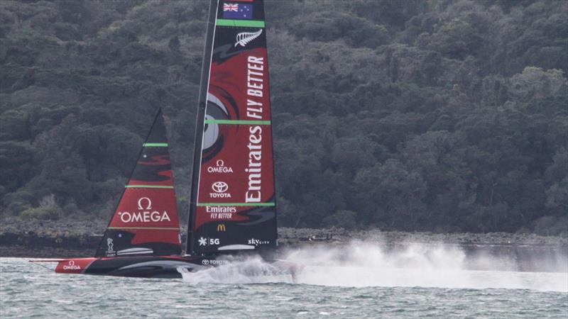 Emirates Team NZ - Te Aihe - Auckland - August 17, 2020 - Waitemata Harbour - 36th America's Cup photo copyright Richard Gladwell / Sail-World.com taken at Royal New Zealand Yacht Squadron and featuring the AC75 class
