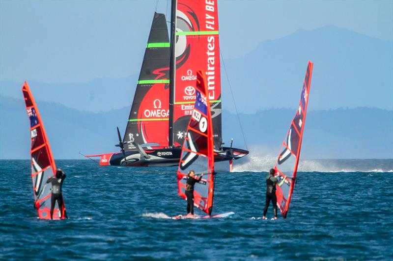 Emirates Team New Zealand - Waitemata Harbour - August 28, 2020 - 36th America's Cup photo copyright Richard Gladwell / Sail-World.com taken at Royal New Zealand Yacht Squadron and featuring the AC75 class