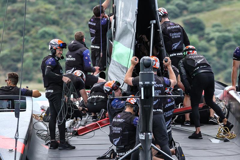 Te Rehutai - Emirates Team NZ - Practice Day 1 -  ACWS - December 8, 2020 - Waitemata Harbour - Auckland - 36th America's Cup photo copyright Richard Gladwell / Sail-World.com taken at Royal New Zealand Yacht Squadron and featuring the AC75 class