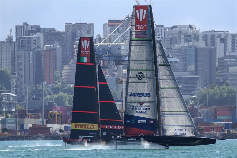 American Magic and Luna Rossa  - Waitemata Harbour - January 8, 2021 - 36th America's Cup photo copyright Richard Gladwell / Sail-World.com taken at Royal Yacht Squadron and featuring the AC75 class